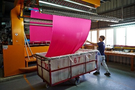 Man working in a textile mill