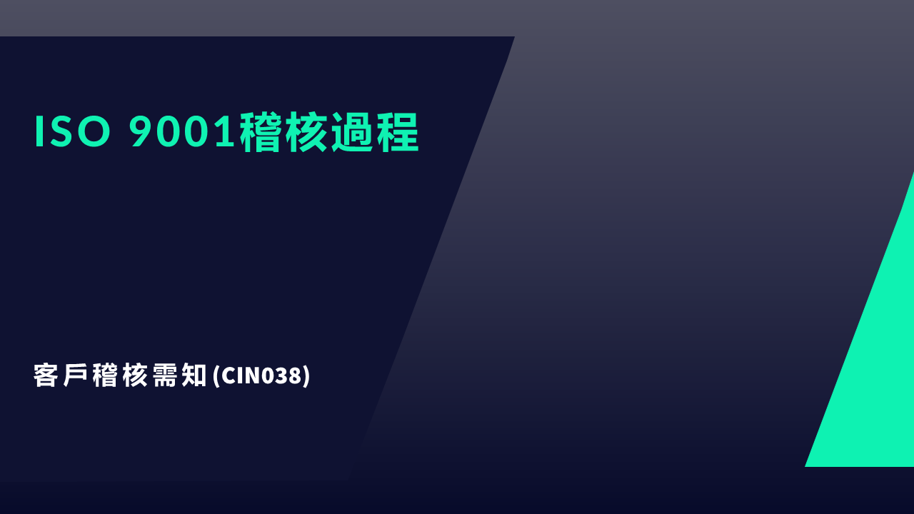 CIN038-&nbsp;ISO 9001 assessment process